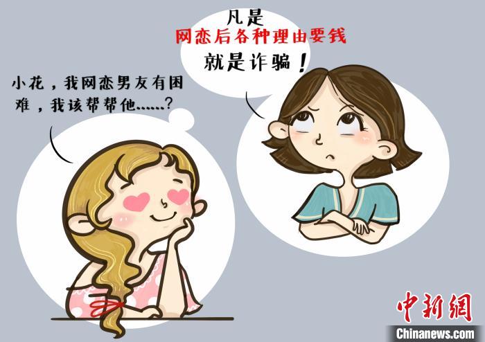图为,胡诗尧所绘防骗宣传漫画 唐时杰 摄 武汉90后警花用系列漫画帮居民护住“钱袋子”