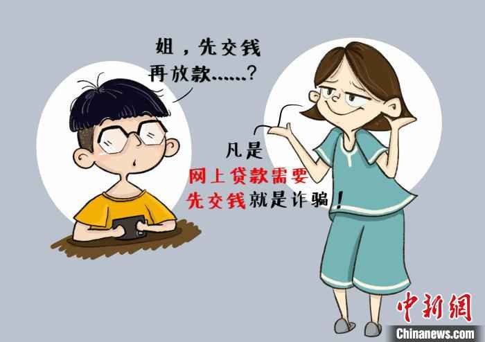 图为,胡诗尧所绘防骗宣传漫画 唐时杰 摄 武汉90后警花用系列漫画帮居民护住“钱袋子”